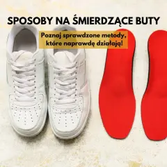 Białe sneakersy i czerwone wkładki do butów. Poznaj sprawdzone sposoby na smierdzace buty, które naprawdę działają!