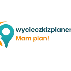 Logo z samolotem i pinezką, obok tekst "wycieczkizplanem.pl Mam plan!". To aplikacja do planowania podróży.