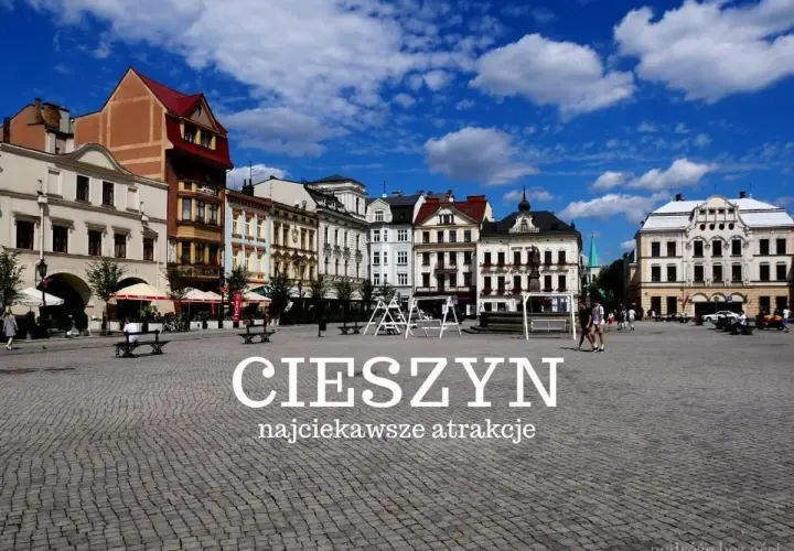 Rynek w Cieszynie z kolorowymi kamienicami i placem zabaw. Odkryj najciekawsze atrakcje tego urokliwego miasta.