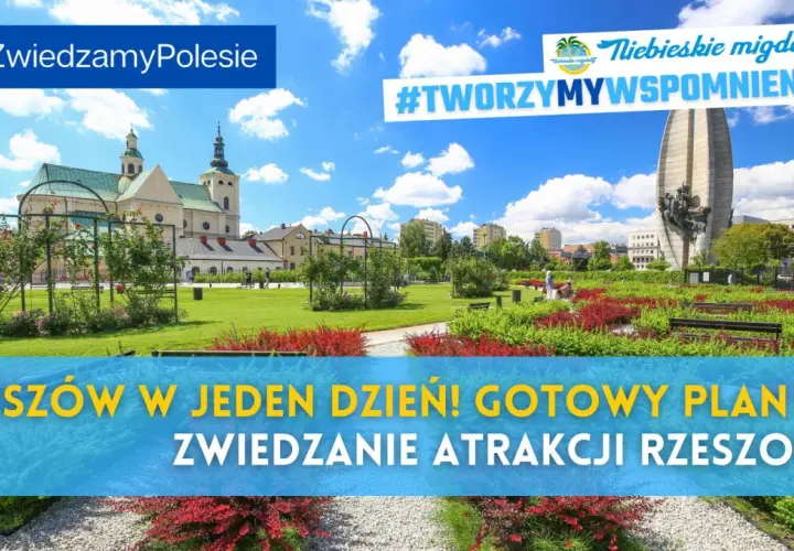 Rzeszów w jeden dzień! Gotowy plan na zwiedzanie atrakcji Rzeszowa. Park z pomnikiem i kościołem.
