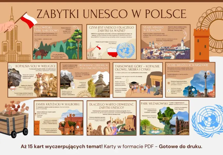 Odkryj polskie zabytki UNESCO: od Puszczy Białowieskiej po kopalnie w Wieliczce i zamki. Poznaj historię i piękno Polski.