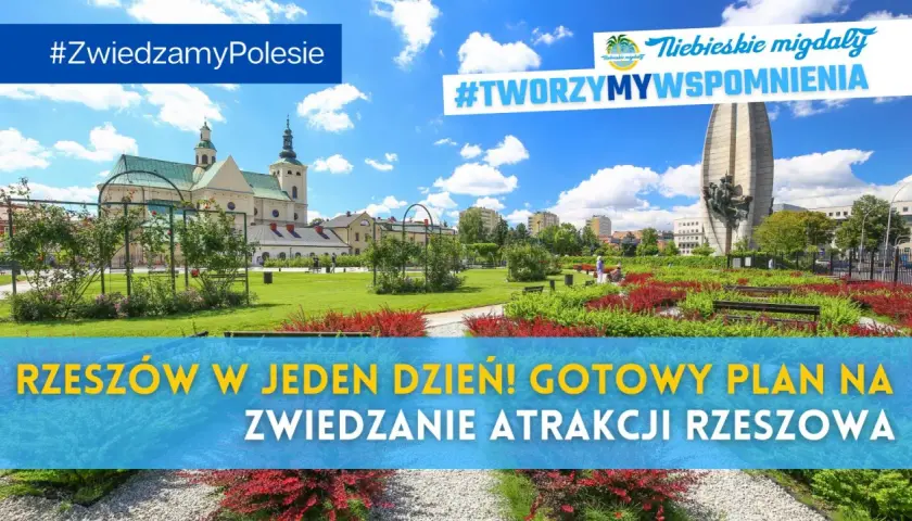 Rzeszów w jeden dzień! Gotowy plan na zwiedzanie atrakcji Rzeszowa. Park z pomnikiem i kościołem.