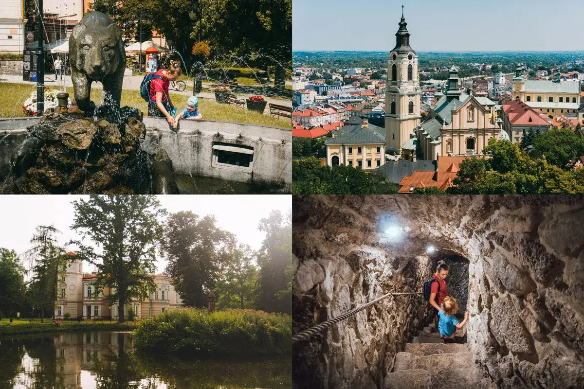Wybierz się na wycieczkę i odkryj te miejsca: fontanna z niedźwiedziem, panorama miasta, pałac nad jeziorem i podziemne korytarze. Warto przemyśl atrakcje!