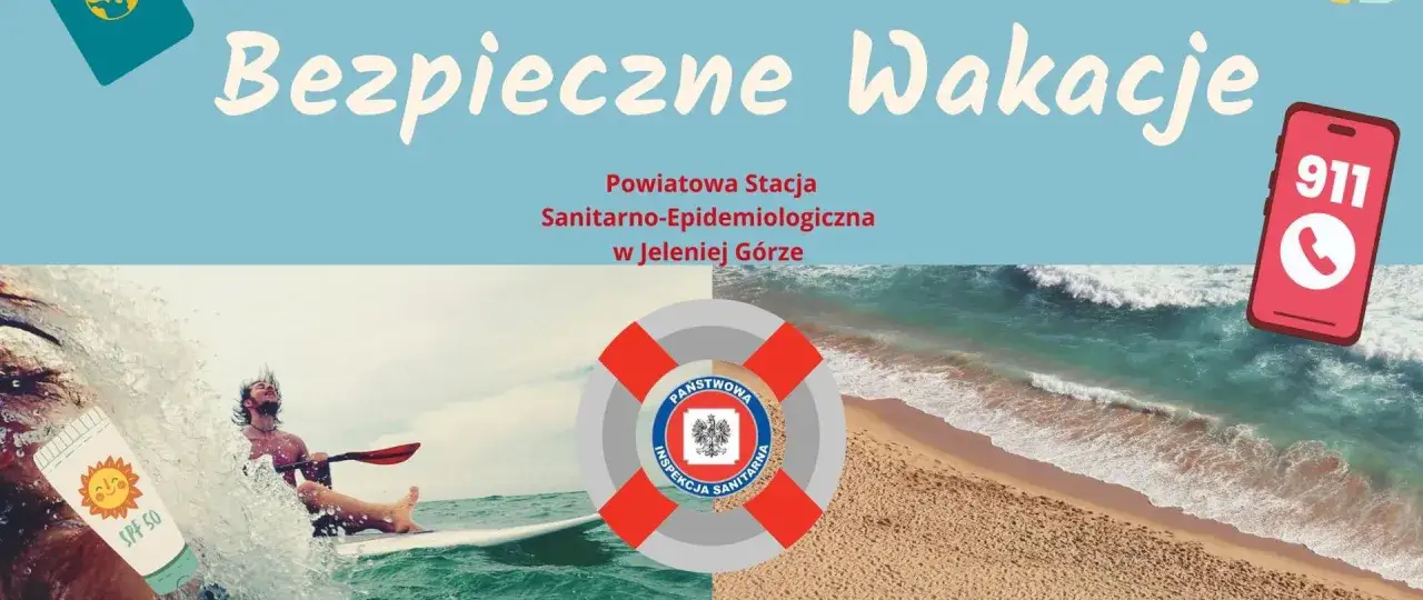 Letnia przygoda na desce z kremem SPF 50 i numerem 911. Bezpieczeństwo na wakacjach to podstawa!