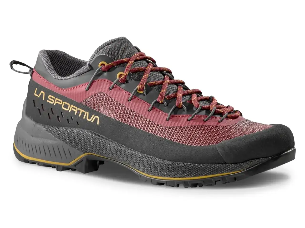 Buty trekkingowe La Sportiva TX4 Evo w kolorze bordowo-szarym, gotowe na górskie wyzwania.